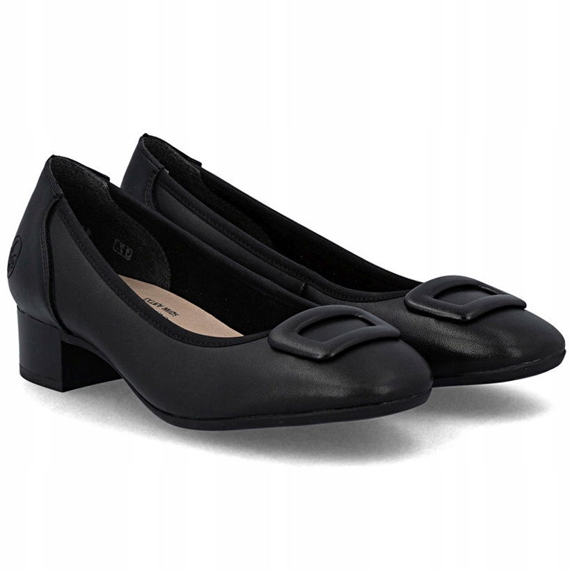 Dámske lodičky Rieker 43453-00 Black čierne Koža VEĽ.36