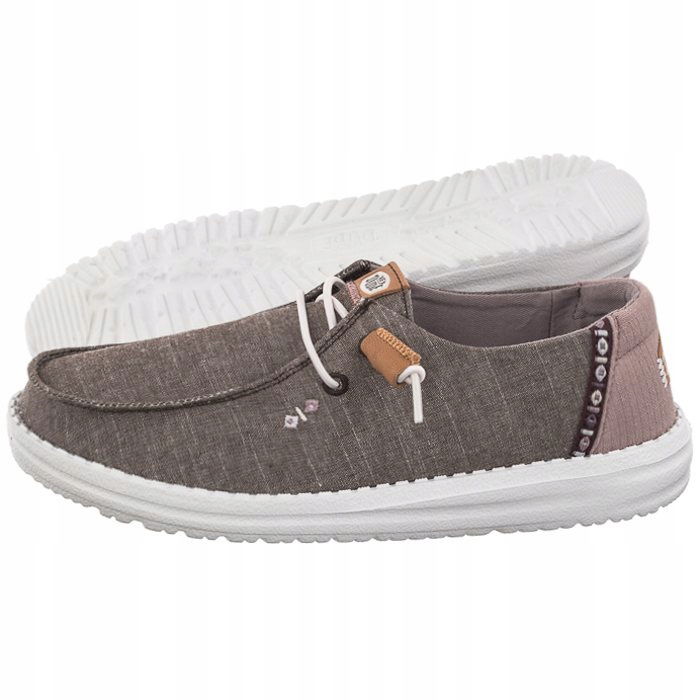 Dámske poltopánky Hey Dude Wendy Chambray Boho Black 40729 Šedé