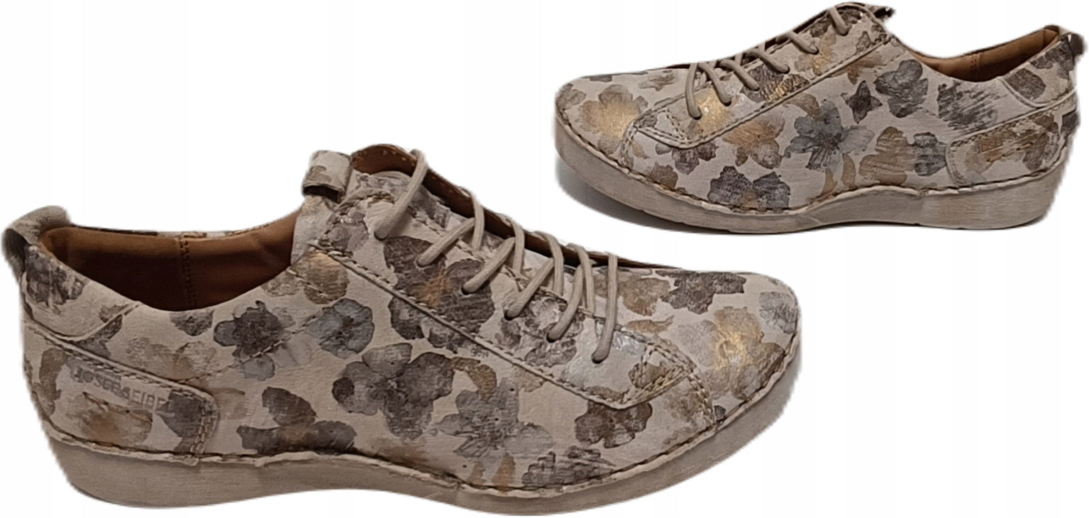 Dámske poltopánky kvety Josef Seibel 59656 floral béžová multi r42