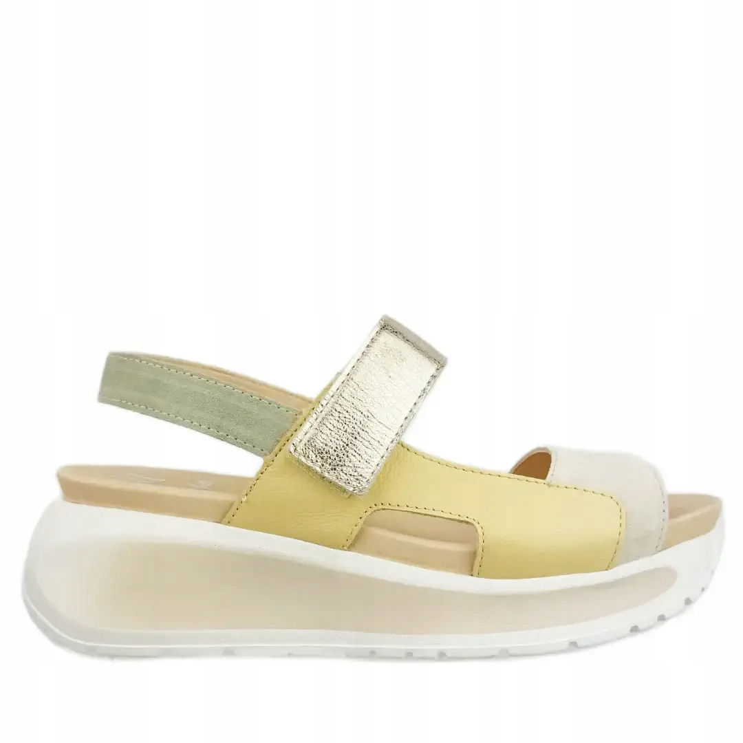 Dámske sandále CallagHan 35200 pesca marfil/crema berta 39, Žltá