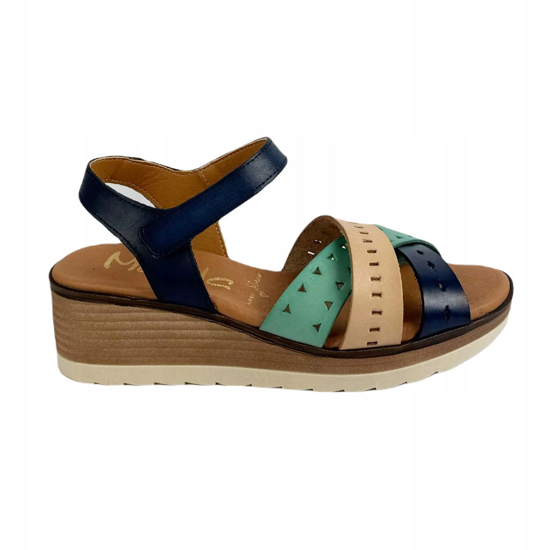 Dámske sandále Marila Basse Combi Blue 36, modré