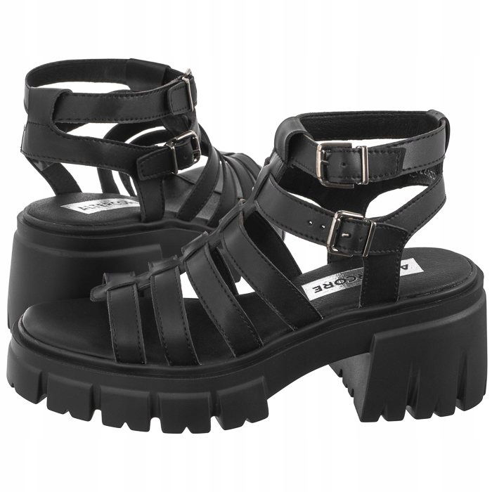 Dámske sandále na platforme Altercore Cleo Vegan Black Čierne