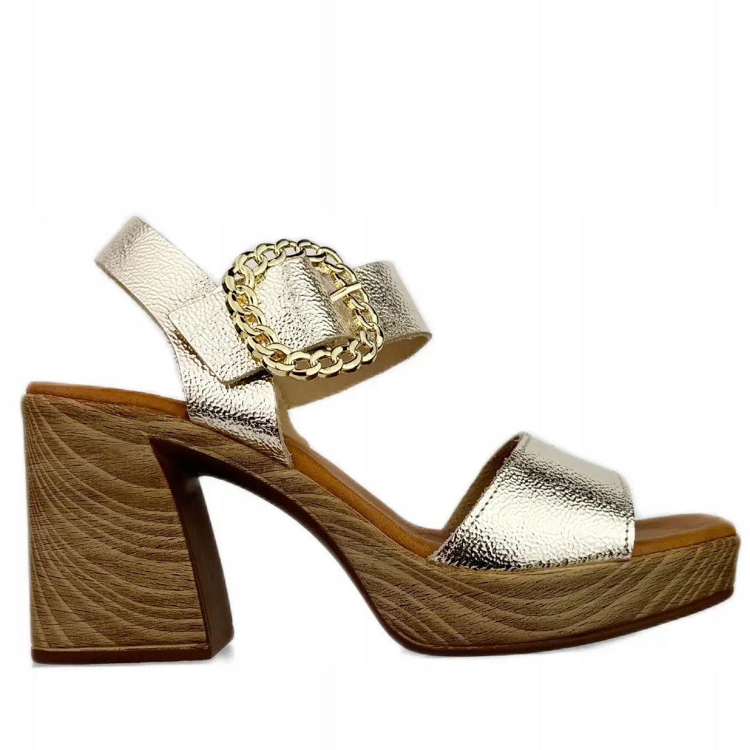 Dámske sandále Oh! My Sandals 5632 duna champan 40, Zlatý