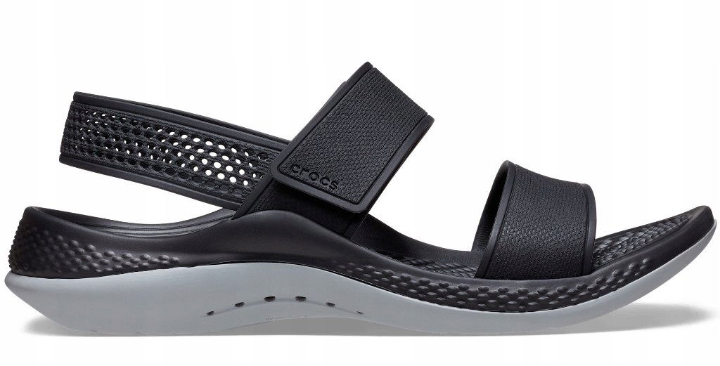 Dámske šedo-čierne pohodlné sandále Crocs veľkosť 37 38