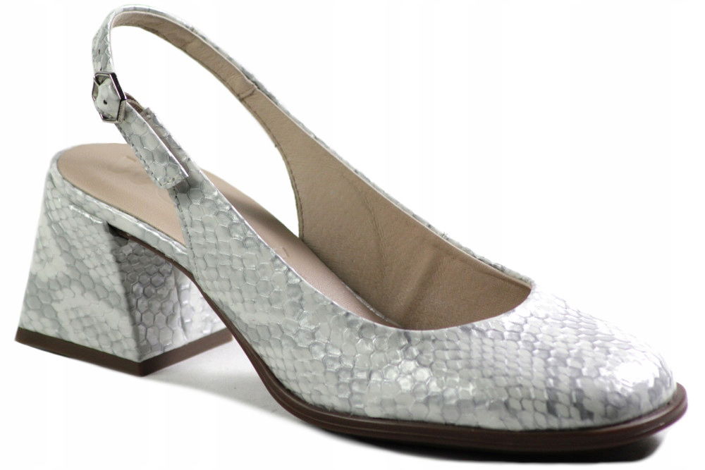 Dámske Strieborné Lodičky Wonders H-5703 Silver