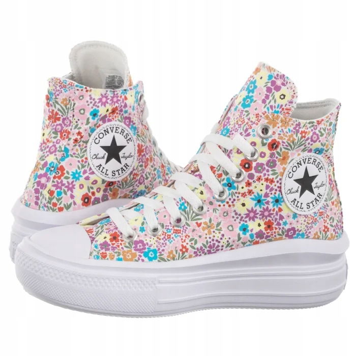 Dámske tenisky Converse Ctas Move Hi White A14968C, viacfarebné