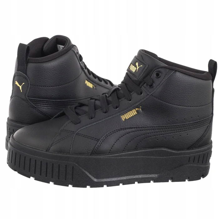 Dámske tenisky na platforme Puma Karmen II Mid Black Čierne