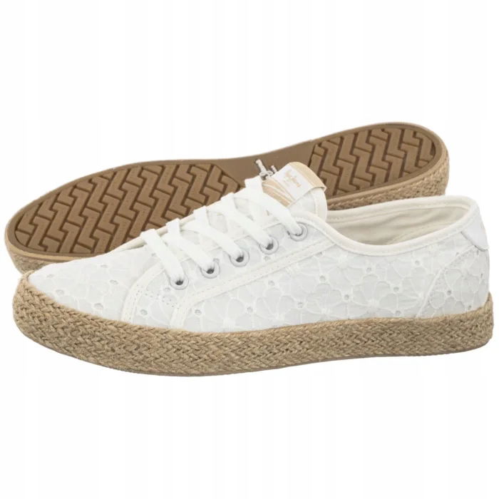 Dámske tenisky Pepe Jeans Brady Off White PGS300011 Biele