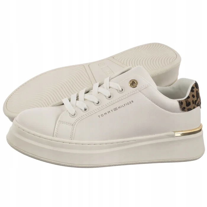 Dámske tenisky Tommy Hilfiger Low Cut T3A9-33986 White Biele