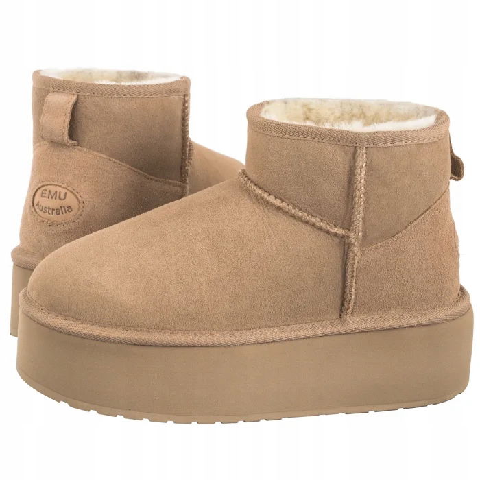 Dámske topánky Emu Australia Stinger Micro Flatform Almond W13082 Béžové