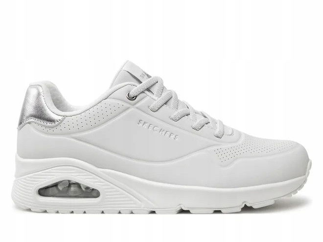 Dámske topánky Skechers Uno Shimmer biele 155196-WSL obuv pre ženy 38,5