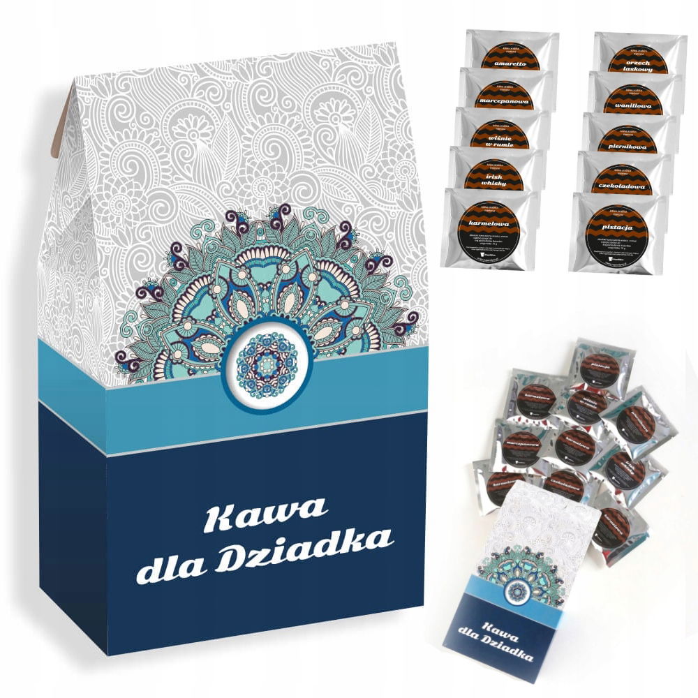Darček Na Deň Dedka Premium Kávový Set MIX Chutí 10 Vreciek