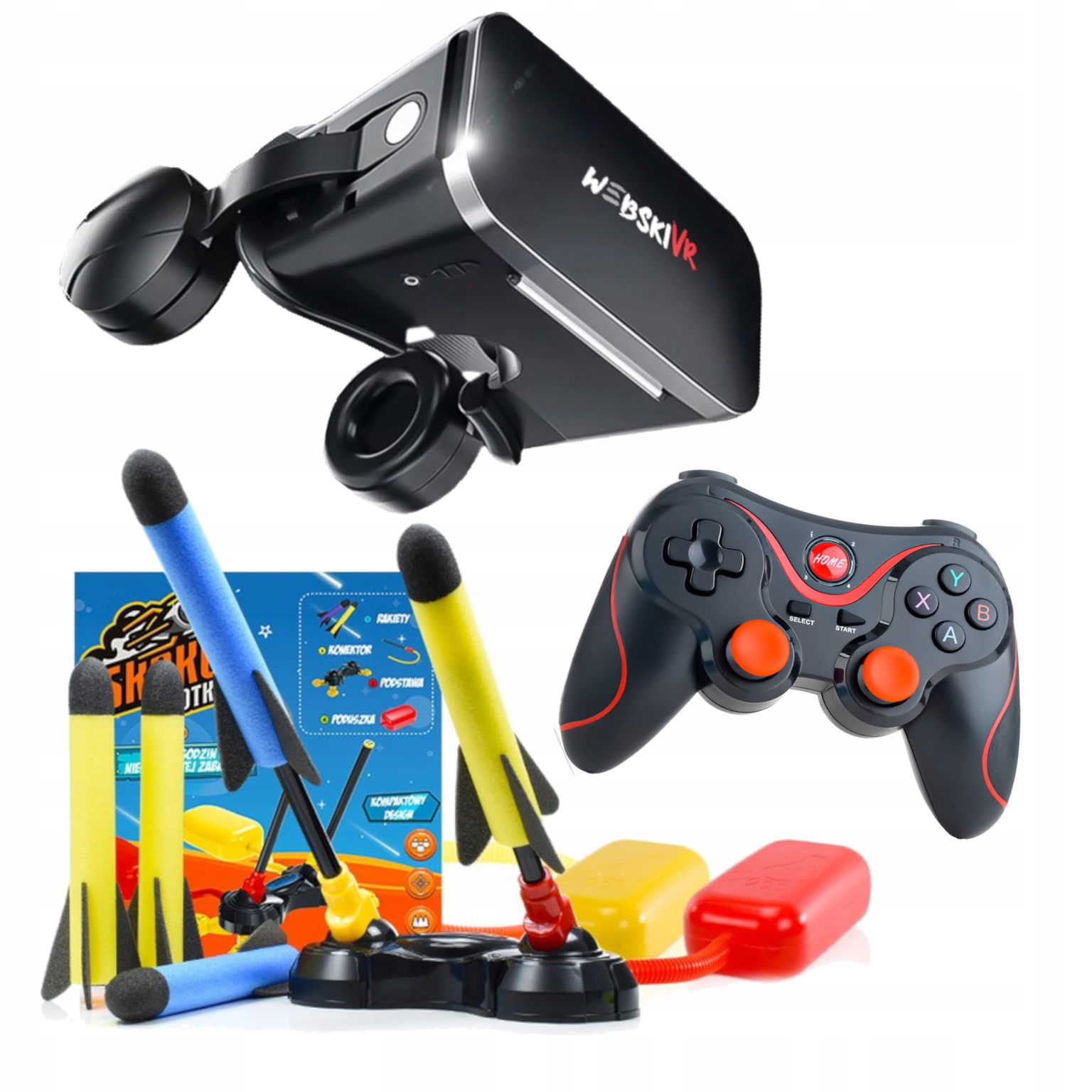 Darček Pod Stromček Okuliare Vr 3D 360 Stupňov+gamepad+ Raketomet
