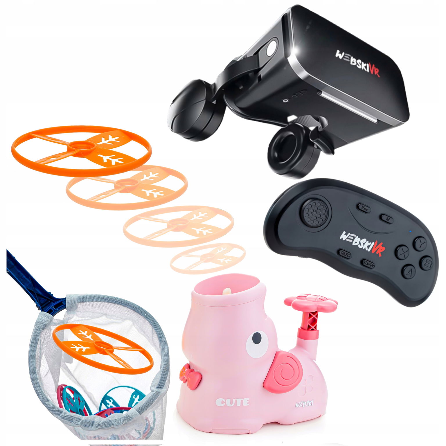 Darček Pod Stromček Okuliare Vr 3D 360 Stupňov+gamepad+vystreľovač Diskov