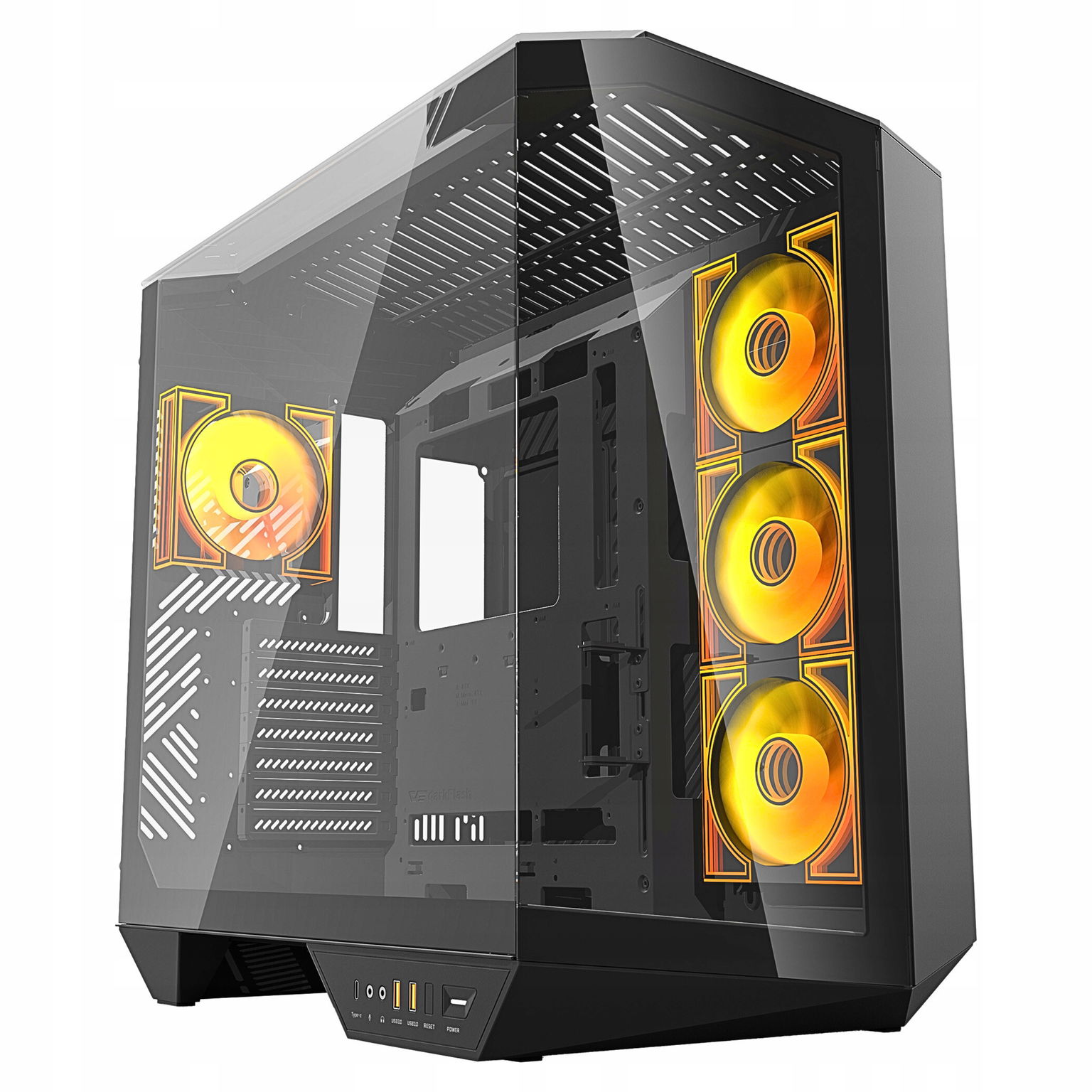 DarkFlash DY470 Počítačová skriňa Atx Midi Tower 4 Herné ventilátory