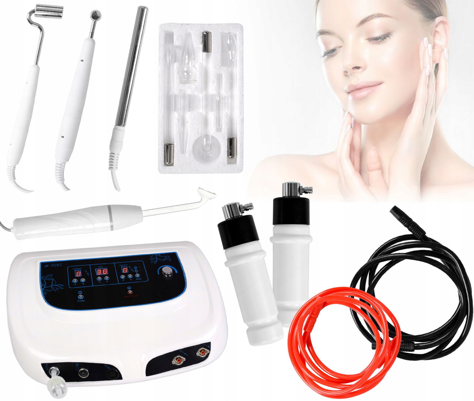 Darsonval Kozmetický kombajn multifunkčný 4v1 elektroterapia Spa