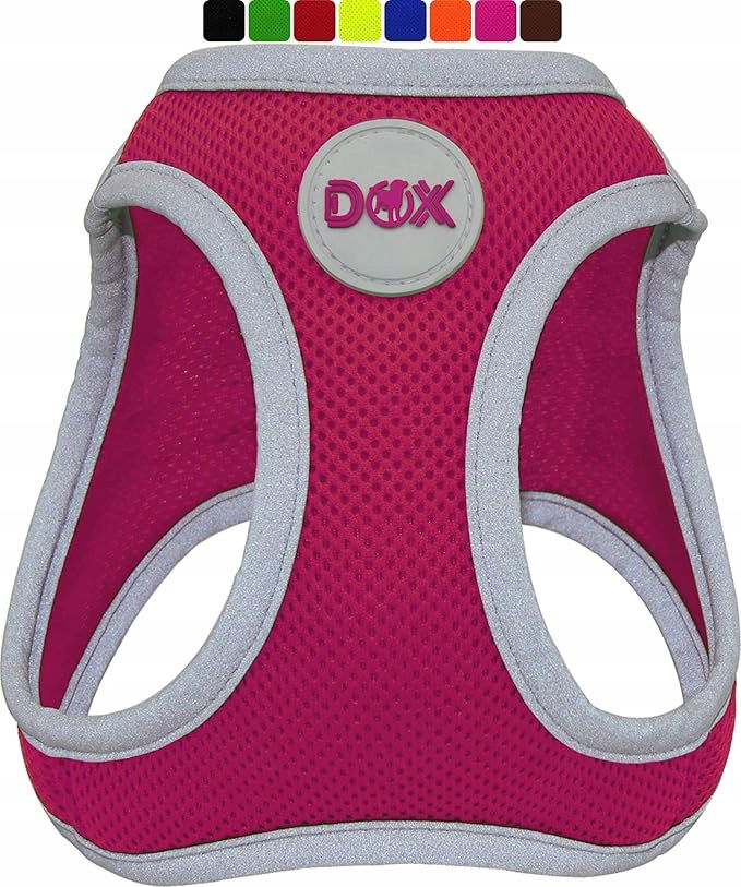 Ddoxx Postroj pre psa s reflexnou sieťkou Air Mesh – Ružová Veľkosť Xs