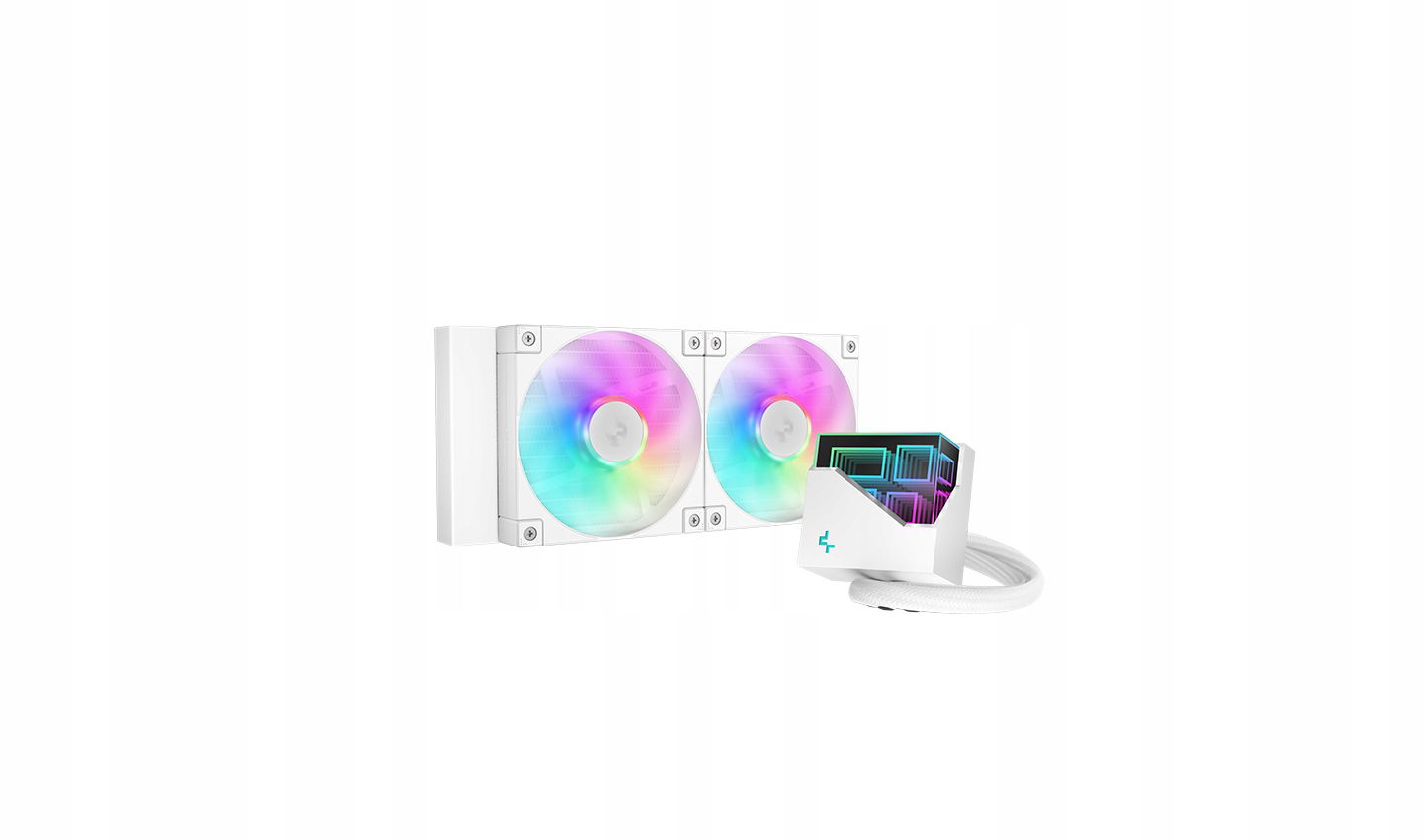 Deepcool Liquid Cpu chladič LT240 Wh Argb Intel, Amd