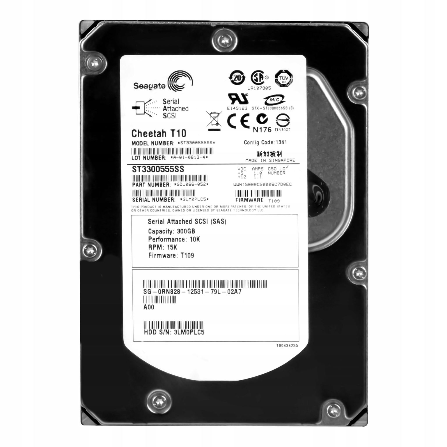 Dell 0RN828 300GB 10K 16MB Sas 3.5'' ST3300555SS