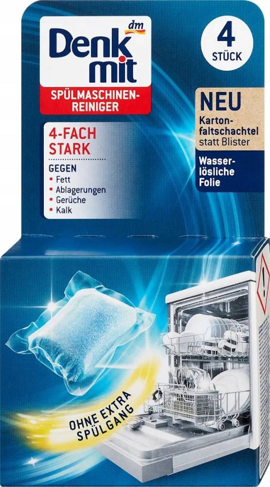Denkmit Tablety na čistenie umývačky riadu 4x20 z Nemecka