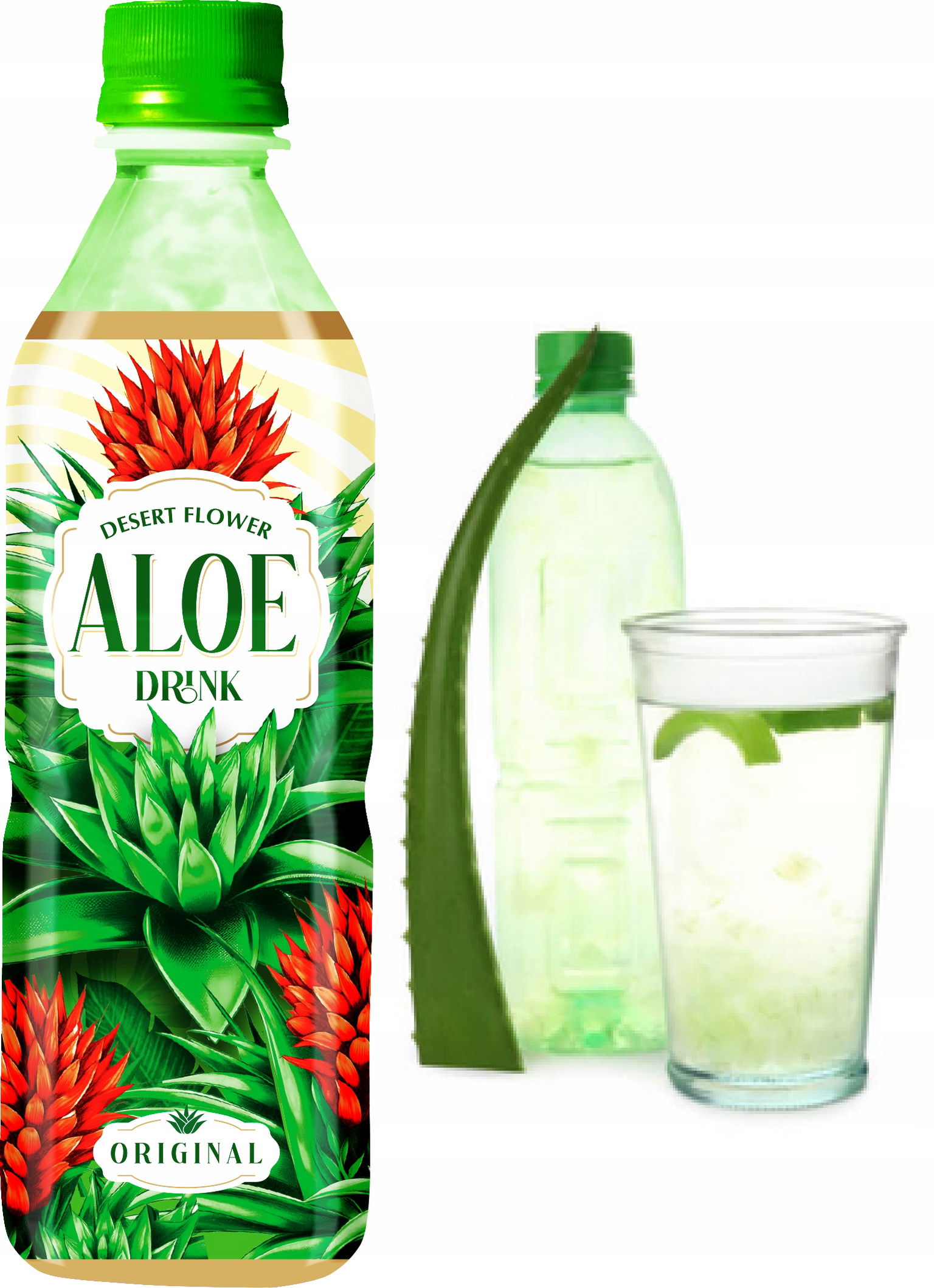 Desert Flower Aloesový Nápoj 500 ml s dužinou Aloe vera Natural