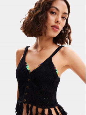 Desigual Dámsky top čierny 24SWMF01