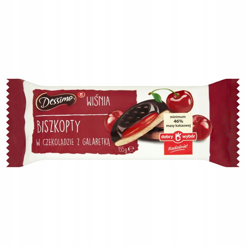 Dessimo Delikatki Piškóty s čerešňovým želé v čokoláde 135 g