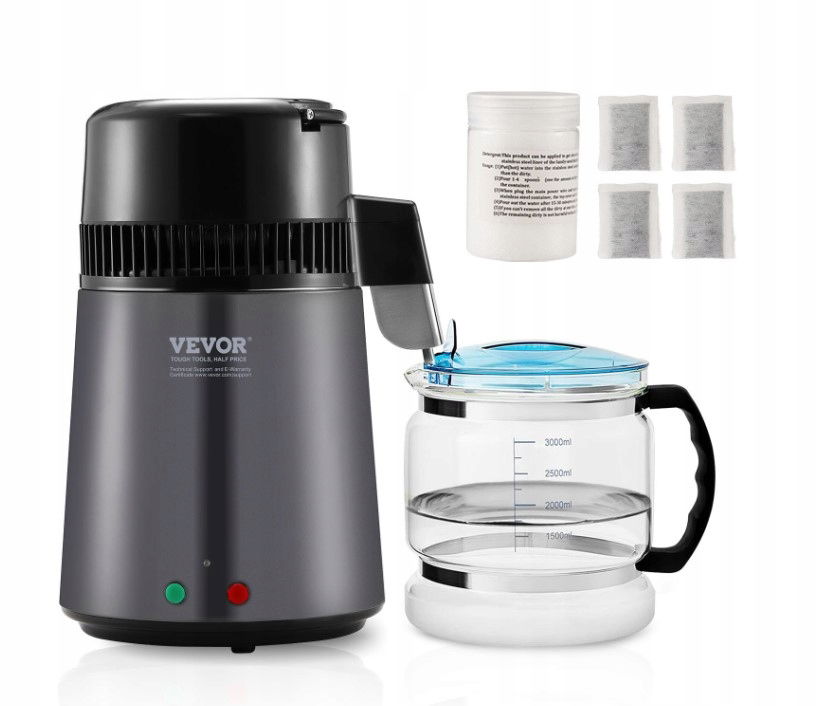 Destilátor na vodu 4L 750W Tmavosivý
