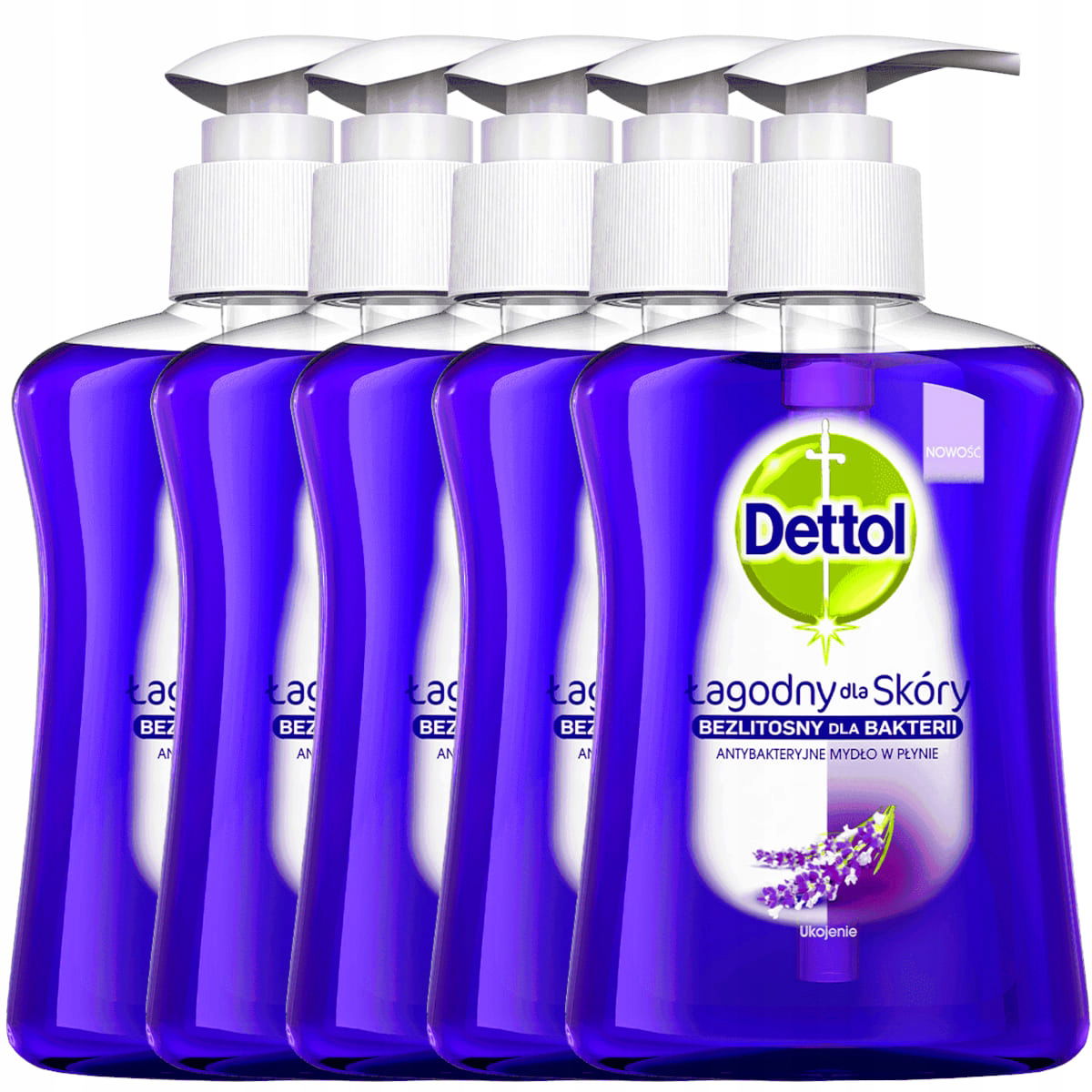 Dettol 5x tekuté mydlo Antibakteriálne upokojenie jemná levanduľa 250 ml