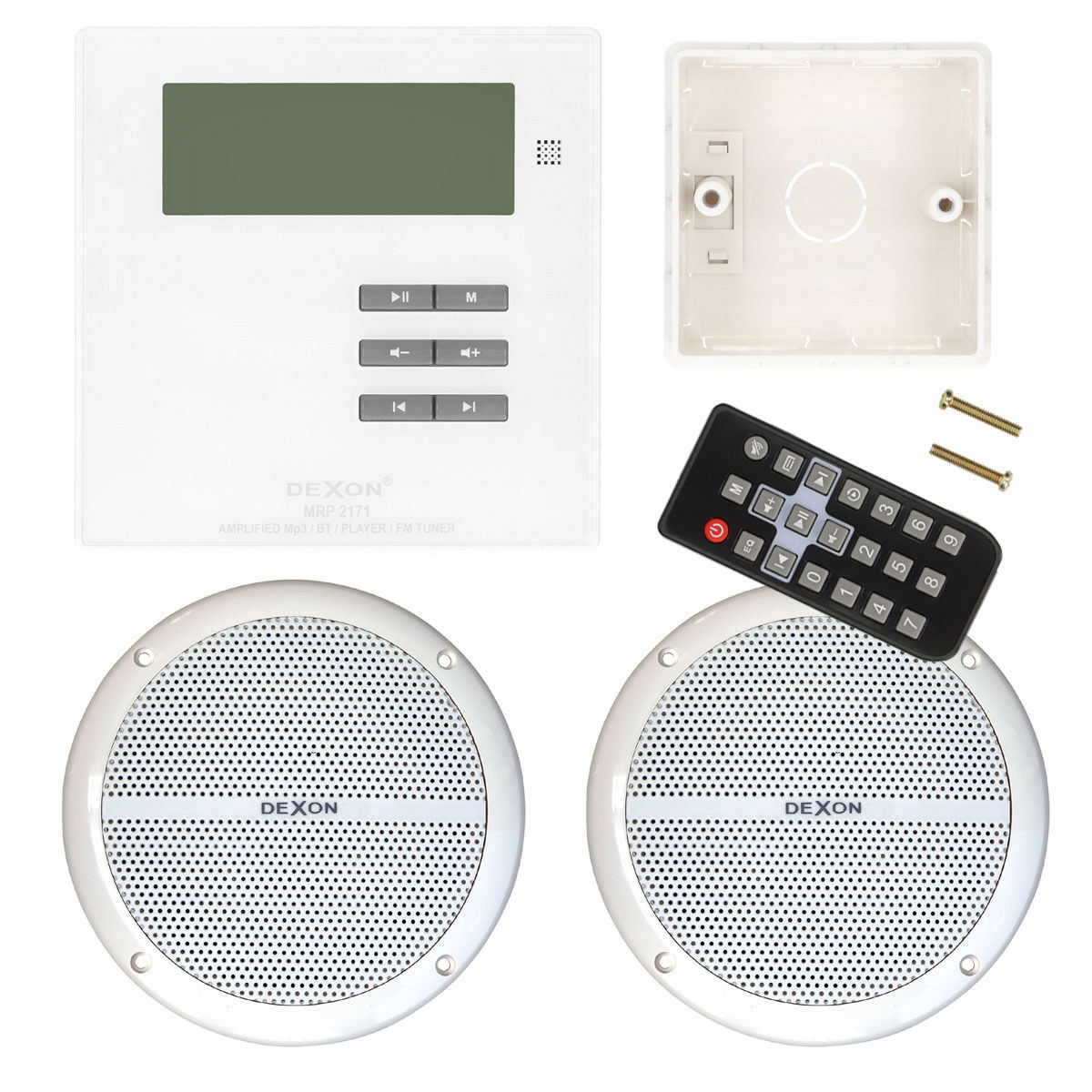 Dexon Podomietkové Bluetooth Rádio Do Kúpeľne, Biele