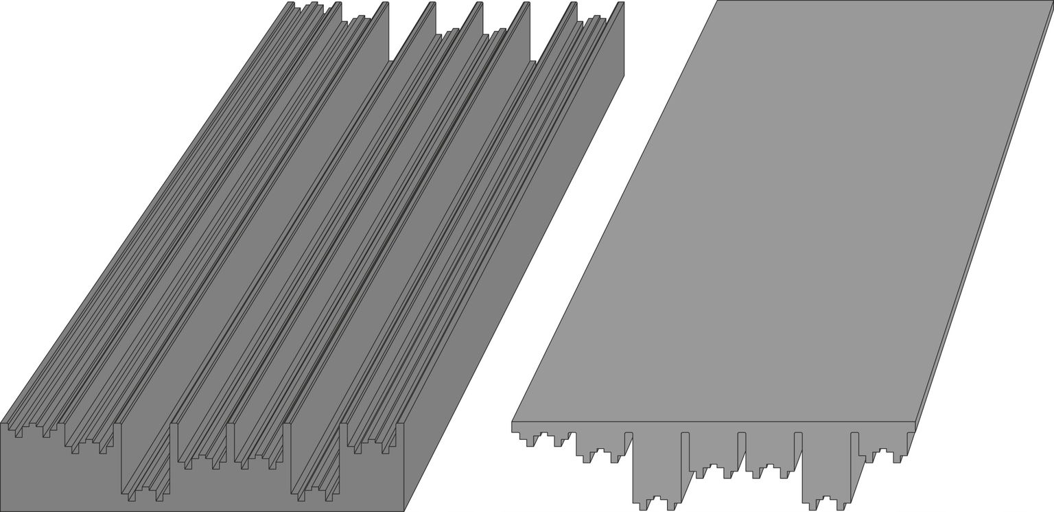 Difuzér Schroedera Qrd 1D N49 Fractal Basic panel