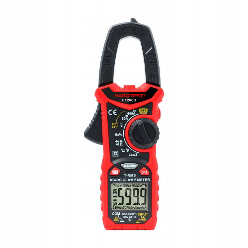 Digitálny kliešťový merač Habotest HT206D True Rms, Ncv, Lpf