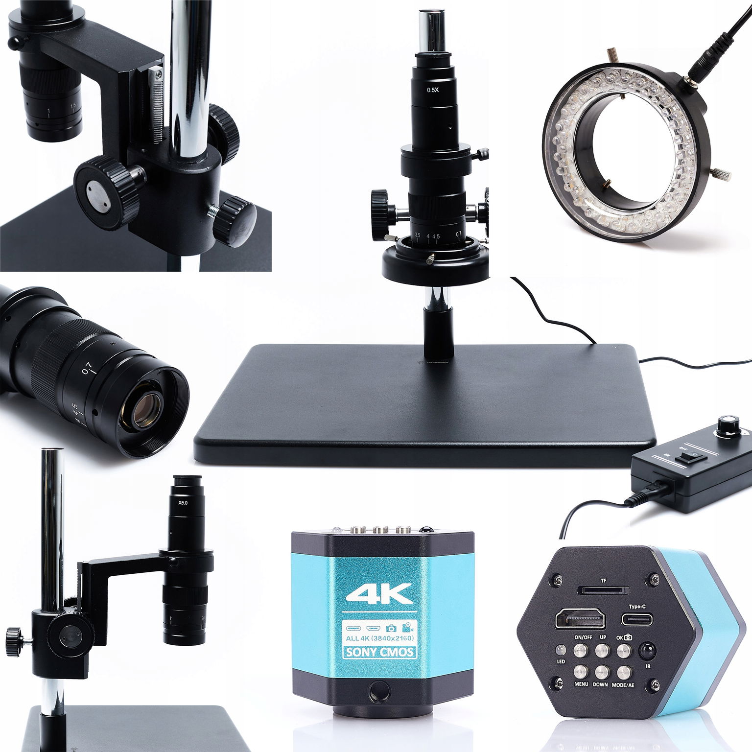 Digitálny Mikroskop 10A Pre Elektroniku 4K Hdmi Usb Kamera Techrebal Sada