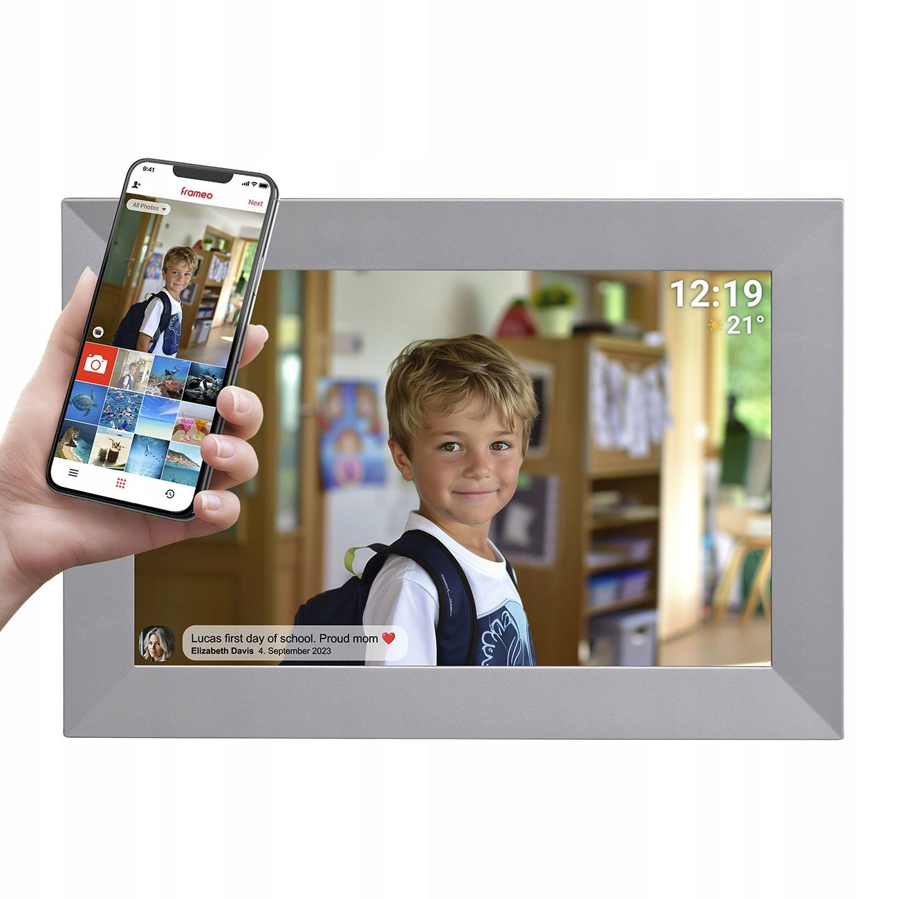 Digitálny rámček 10.1" Denver Frameo PFF-1026GR sivý