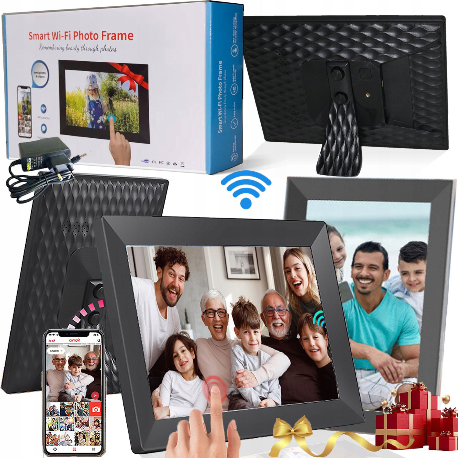 Digitálny Rámik Frameo 10,1" Retro Vlnový Dizajn Wi-fi Smart 32GB