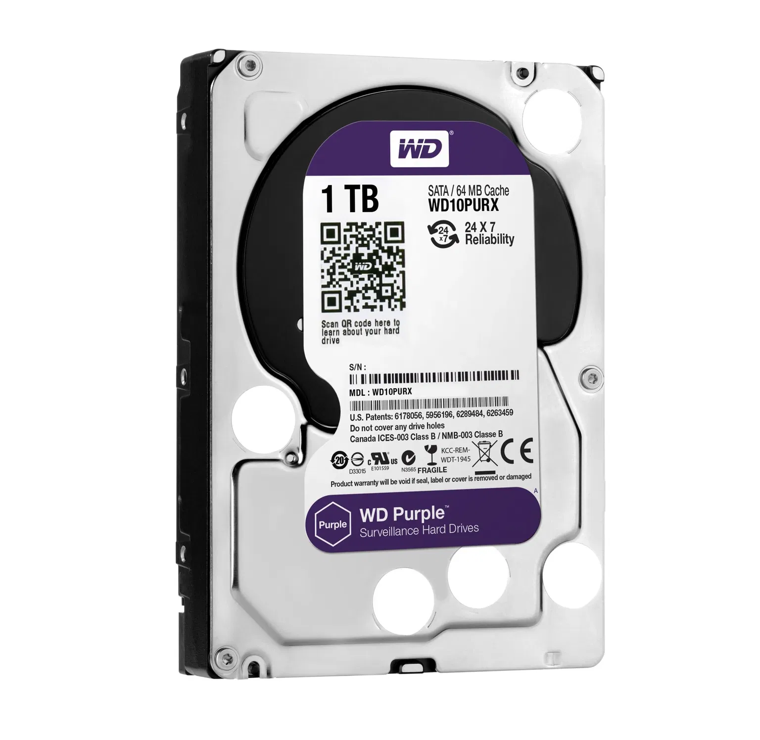 Disk Western Digital WD10PURX 1TB Sata III 3,5"
