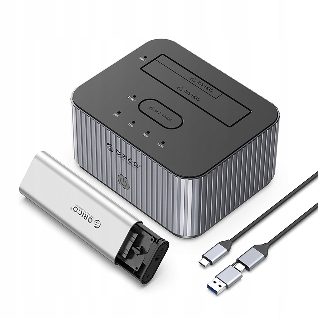 Dokovacia stanica IT28E-C s klonovaním na 2 disky M.2 Nvme Ssd