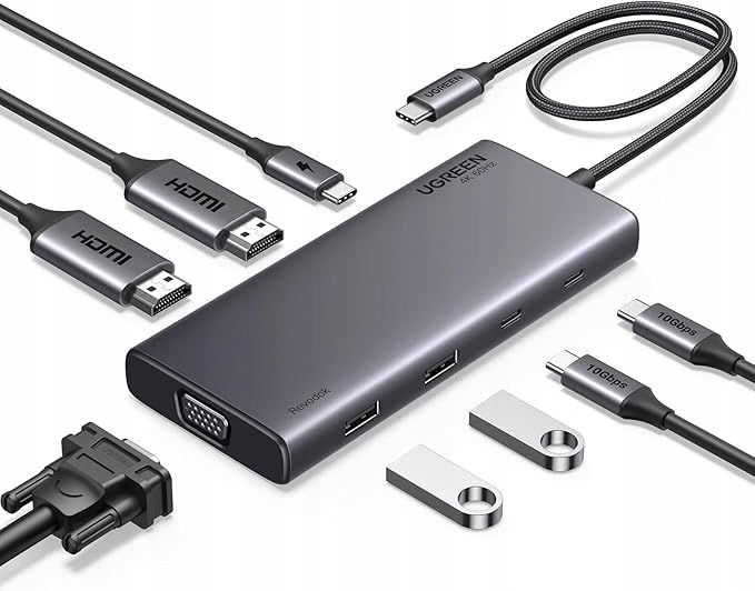 Dokovacia stanica Ugreen 8 v 1 Usb C 4K 60 Hz
