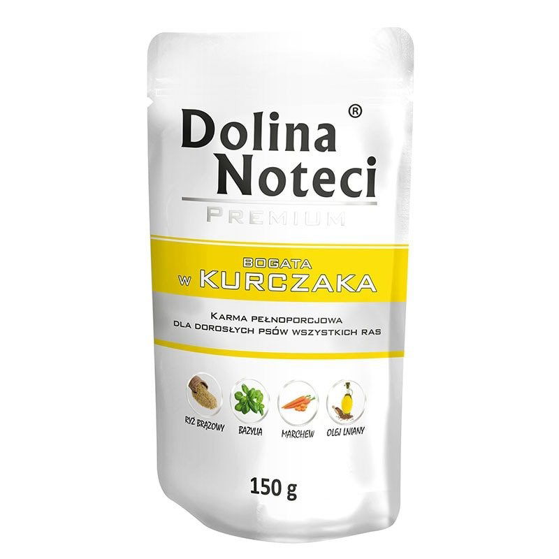 Dolina Noteci Premium bohatá na kuracie mäso vlhké krmivo pre psa 150 g