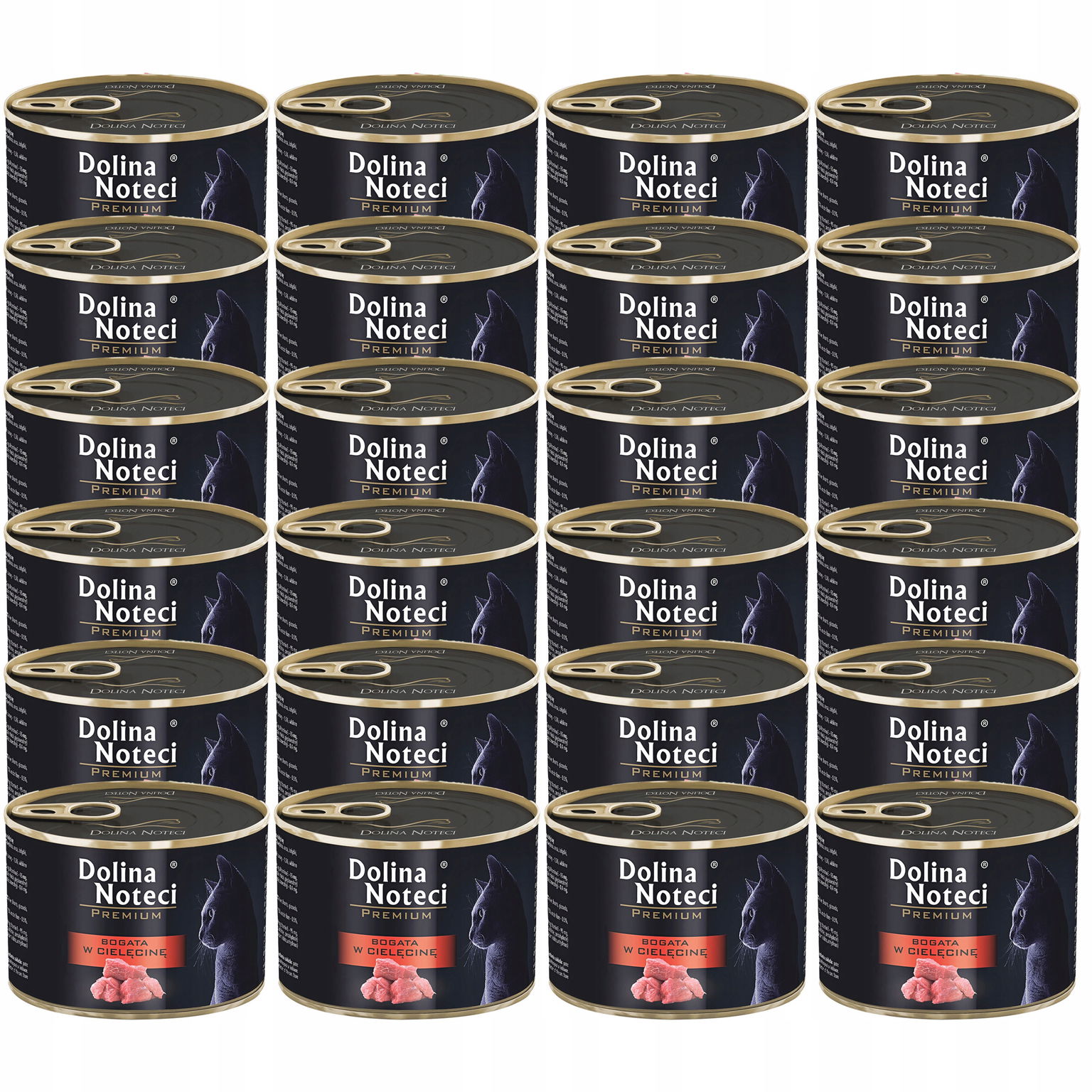 Dolina Noteci Premium Krmivo pre mačky, teľacie mäso 24 x 185 g