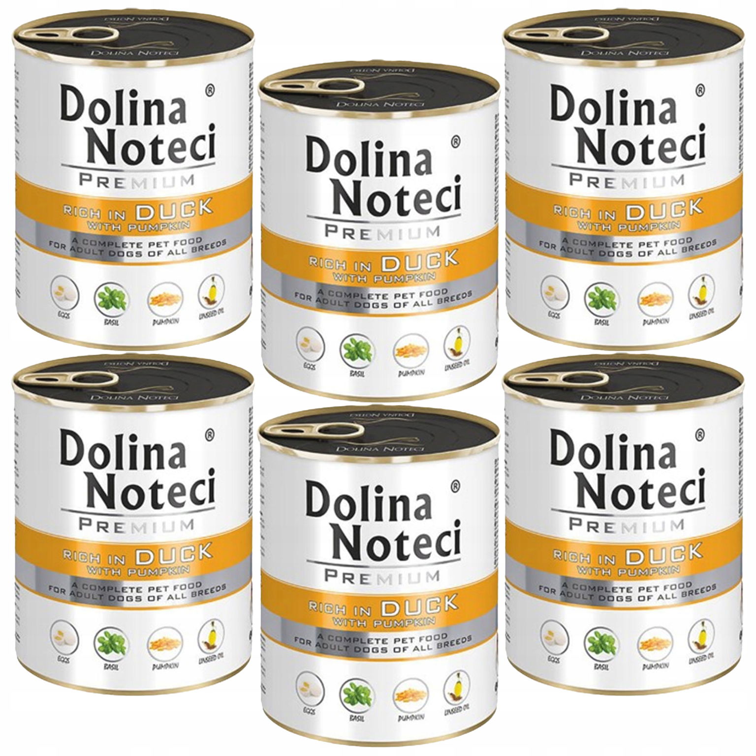 Dolina Noteci Premium Mokré krmivo pre psa Kačica 6 x 800 g zdravá bez obilnín