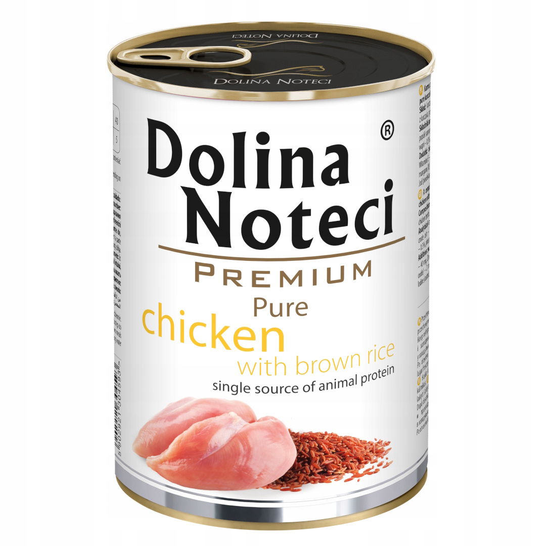Dolina Noteci Premium Pure Bohatá na kurča a ryžu 400 g Vlhké Krmivo pre psa