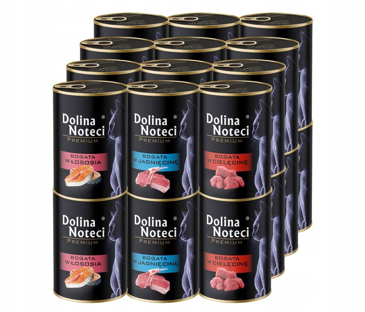 Dolina Noteci Premium Vlhké krmivo pre mačky MIX 3 príchutí 24x400 g