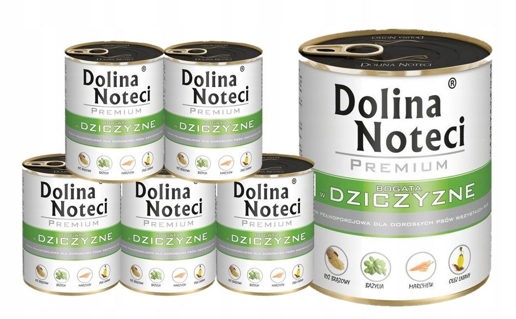 Dolina Noteci Premium vlhké krmivo pre psa bohaté na zverinu 6x800 g plechovka