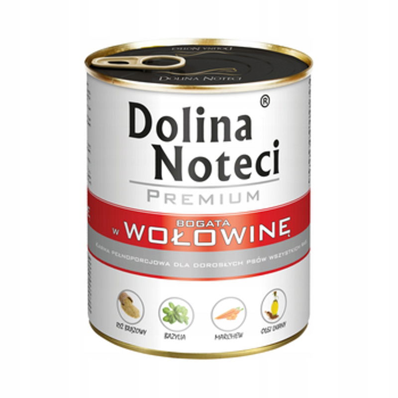 Dolina Noteci Premium Vlhké krmivo pre psov hovädzie mäso 800 g