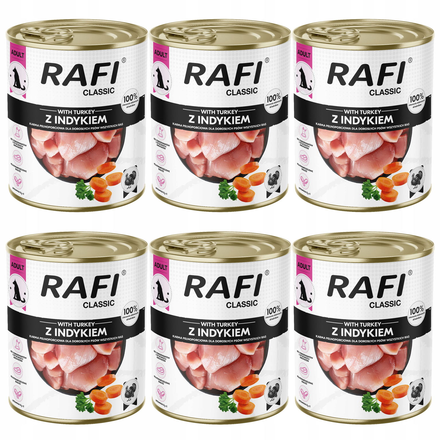 Dolina Noteci Rafi Classic mokré krmivo pre psa Morka 6 x 800 g