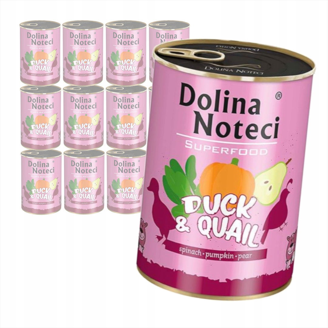 Dolina Noteci Superfood Vlhké Krmivo pre psa Kačica s prepelicou 12x400 g