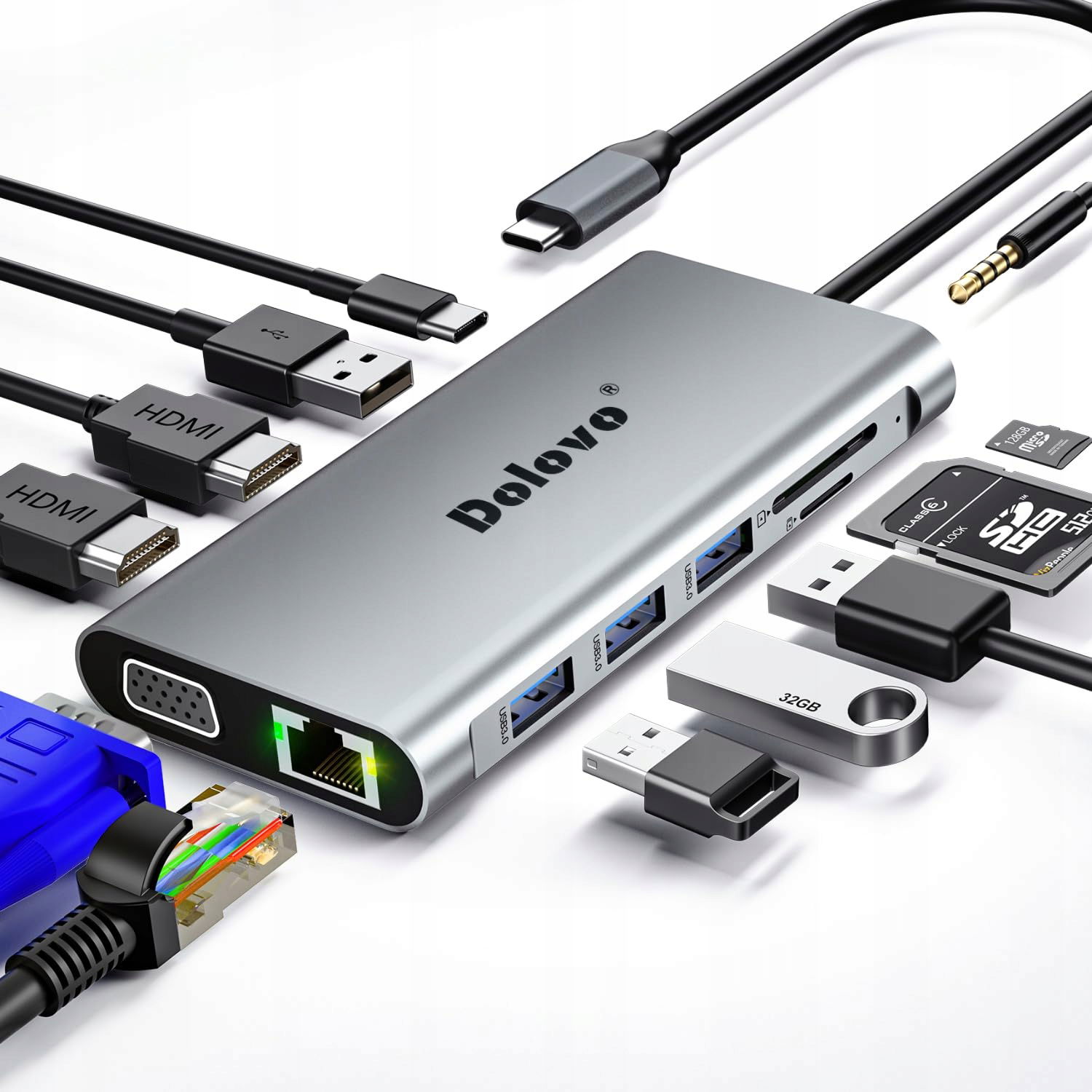 Dolovo Dokovacia stanica, 12 v 1 Usb C hub