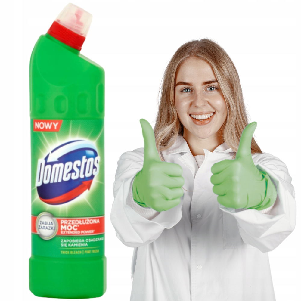 Domestos Predĺžená Sila tekutý toaletný gél 075 l čistenie Wc Pine Fresh