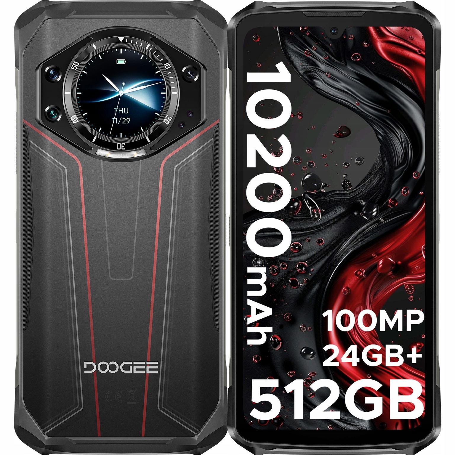 Doogee Smartfón S119 24+512GB 10200mAh 100MP6,72”120Hz 33W/NFC/IP68 Android